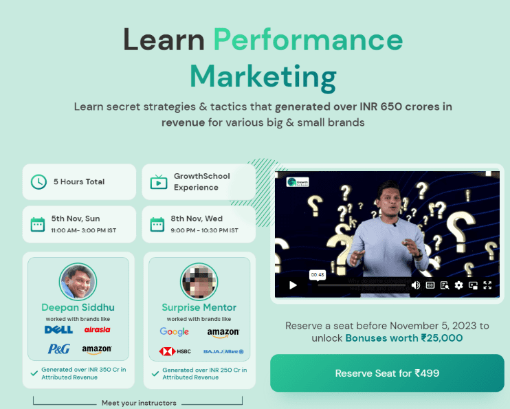 Growth School – Learn Performance Marketing Download 2023