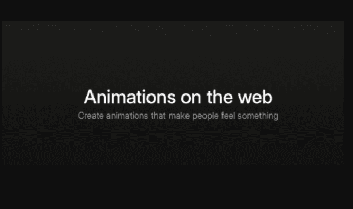 Animations on the web