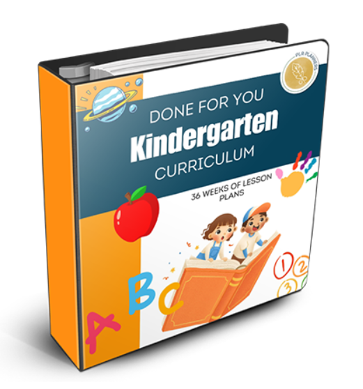 PLR Planners – Done-for-you Kindergarten Curriculum Print PLR