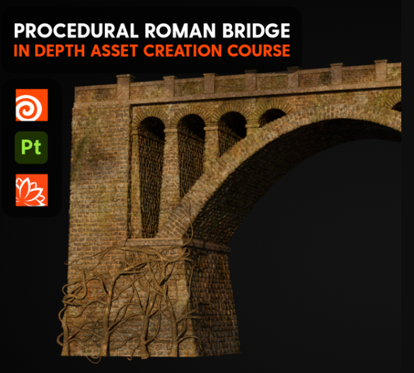 CGSide – Roman bridge – Houdini modeling 